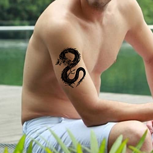5 Sheets Scorpion Dragon Waterproof Temporary Tattoos Small Colorful Animal Body Art Realistic Lasting Tattoos Stickers Hand Neck Lower Back Shoulder Arm Wrist Gift For Men Women 7.5*3.5Inch (Colorful Animal) #TOP5
