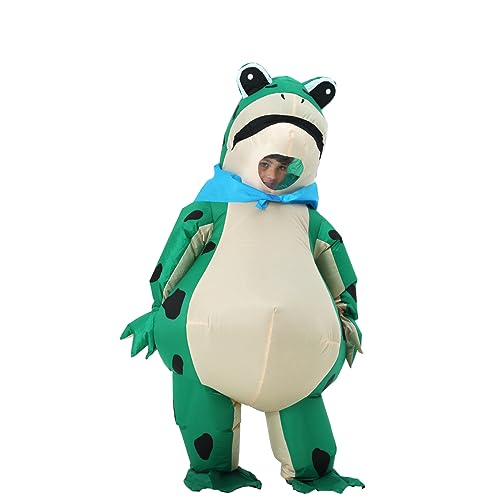 Disfraz inflable de rana para niños y adultos miniatura 5