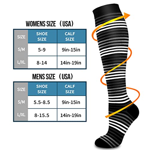 Bluemaple Copper Compression Socks Women & Men Circulation - Best For Running, Nursing, Hiking, Recovery #TOP5