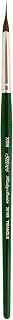 Silver Brush Limited 2515S-XSM Ruby Satin Pointed Triangle Paintbrush for Oil, Acrylic, and Heavy Body Paints, Size XSM, Short Handle