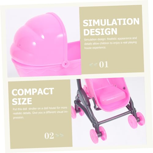 PartyKindom Puppenwagen Puppenhaus Zubehör Realistische Spielwagen Deko Kunststoff Modell für Kinderzimmer und Bastelprojekte Fördert Eltern Junge Mädchen Spielspaß – Bild 6