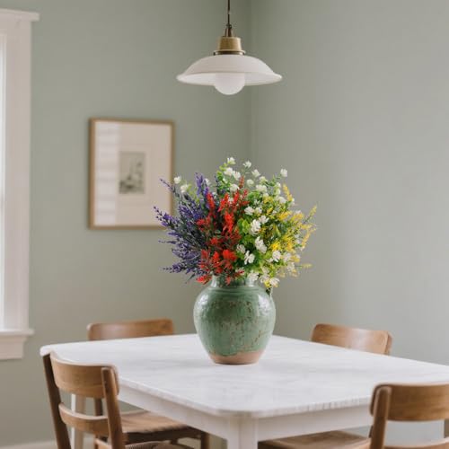 ddckj Plante Artificielle Exterieur 6 Bouquets Fleurs artificielles extérieures aux UV Plante Artificielle Exterieur pour Maison, Balcon, Panier Suspendu, Porche, Jardin – vue 5