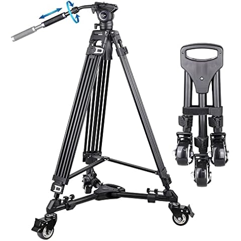 Video Tripod with Heavy Duty Tripod Dolly ARTCISE Professional Heavy Duty Tripod for DSLR Cameras Video Camcorders, Load Capacity Up to 20 Pounds … Cover