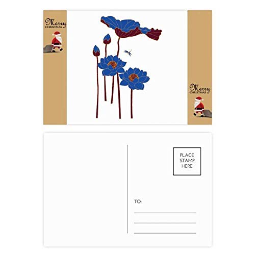 Feuilles de lotus bleues artificielles lot de 20 nénuphars flottants et libellules