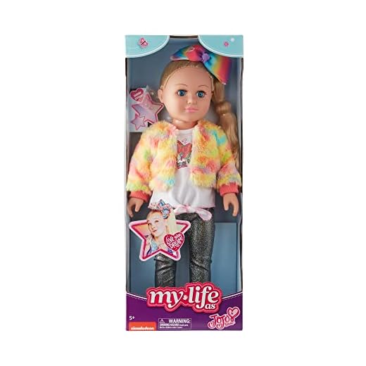 My Life As Poseable JoJo Siwa Pop Star 18” Doll (JoJo with Rainbow Bow)