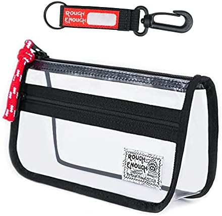 ROUGH ENOUGH Clear Pencil Case Cute Pencil Bag Pouch for Girls Boys Kids Adults for School Office