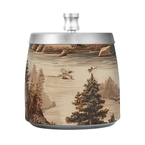 OTVEE Ashtray with Lid for Cigarette Stainless Steel Ashtrays Windproof