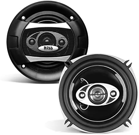 BOSS Audio Systems P55.4C Phantom Series 5.25 Inch Car Stereo Door Speakers - 300 Watts (Pair), 4 Way, Full Range, Tweeters, Coaxial, Sold in Pairs, Hook Up to Amplifier