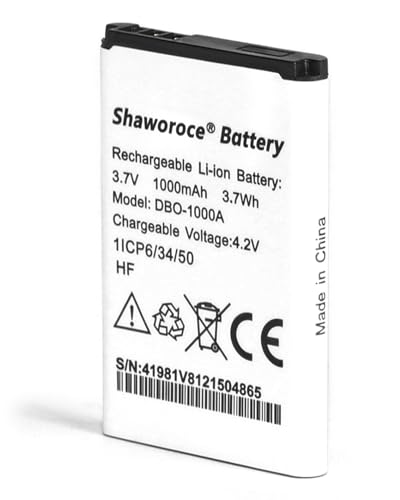 SHAWOROCE Accubatterijen compatibel met Doro telefoon mobiele telefoon 1370 1372 2404 5860 6040 6060 6820 6880 7439 Phone Easy DBO-1000A 1000mAh 3,7V Li-ion