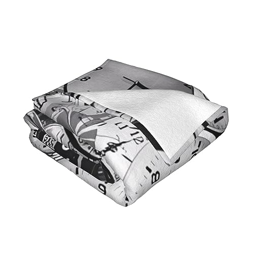 Couverture canapé et lit Clock Art plaid polaire chaud - 4