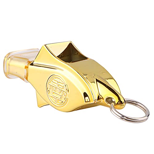YCYL Safety Whistle 130 Decibel High Frequency Dolphin Whistle Outdoor Sports Basketball Football Training Game Referee (Gold)