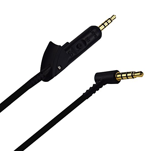 Saipomor QC15 Replacement AUX Cable Upgrade Audio Extension Cord Compatible with Bose QuietComfort 15 QC15 Headphones(Black)