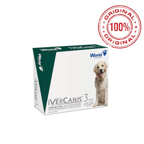 Comprimido antiparasitário para ácaro World Ivercanis para cão até 15kg contra pulga Carrapatos