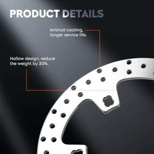 11.8" Front Brake Disc Rotor with Bolts Fit for Harley Road King/Street Glide/Road Glide/Electra Glide/Tour Glide/Ultra Limited 2015 2016 2017 2018 2019 2020 2021 2022-2 Pc Polished by Magorfas - Used condition - Image 4