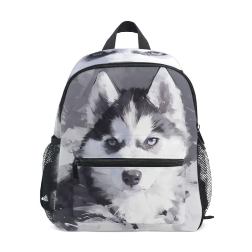 Sac à dos pour tout-petits chien noir avec clip sifflet