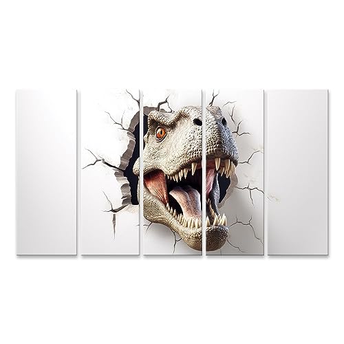 Tableau sur toile Mignonne T Rex pour masquer un mur vide avec originalité
