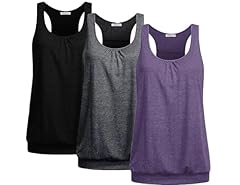 3pcs- Black+dark Grey+dark Purple