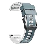 [XYTYJQ] for 腕時計バンド 18mm 20mm 22mm 時計ベルト 2層カラーシリコン製腕時計バンド 防水ベルト 運動腕時計替えベルト （ス工具が要らなく、気軽に差し替える ブルーグレーホワイト18mm