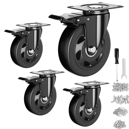 3 Inch Caster Wheels Heavy Duty with Brake