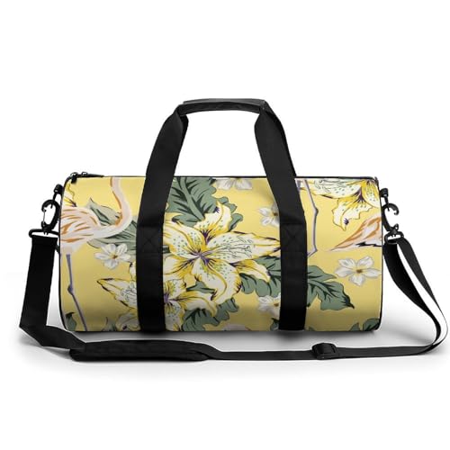 Sac week-end flamant rose aquarelle pour ranger vos affaires de sport