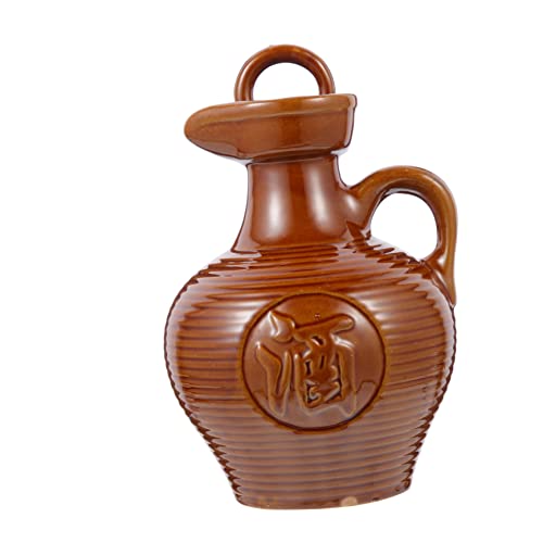 Pichet à vin en céramique marron Mikinona 500ml pour table