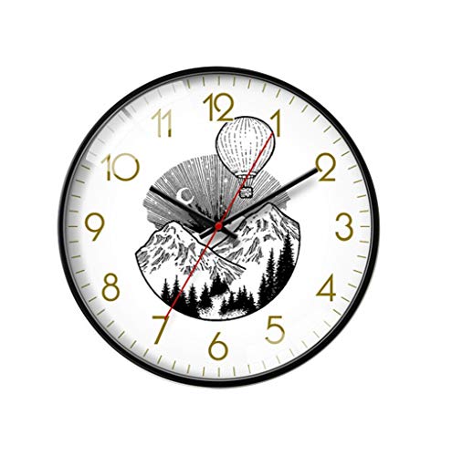 Horloge murale art rond aux détails dorés et finitions haut de gamme