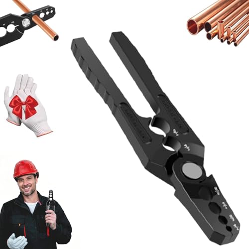 6-Hole Multi-size Copper Pipe Repair & Rounding Tool, Copper Tube Rounder, for 1/4in, 3/8in, 1/2in, 5/8in, 3/4in, 7/8in Coppers & Aluminum (1PCS)