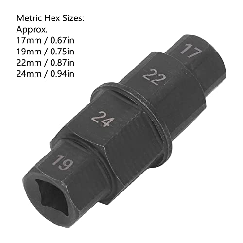 ViaGasaFamido Strumento Asse Esagonale per Motociclette, Adattatore Mandrino Ruota Anteriore 17-24mm, Nero