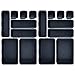 Organizador de Cajones, 16 piezas, Cajas Bandejas de Plástico Apilables Almacenamiento para Cajones, Escritorio, Cocina, Baño, Maquillaje, Armario (Gris oscuro)