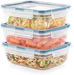 Snapware Total Solution 6-Pc Plastic Food Storage Containers Set with Lids, 8.5-Cup Rectangle Meal Prep Container, Non-Toxic, BPA-Free with 4 Locking Tabs, Microwave, Dishwasher, and Freezer Safe