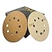 TigerShark 5 Inch Sanding Discs 8 Hole Grit 60 50pcs Pack Special Anti Clog Coatin Paper Gold Line Hook and Loop Dustless Random Orbital Sander Paper Coarse