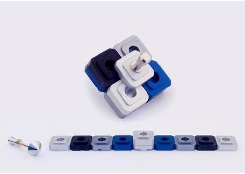 Agayof Travel Hanukkah Menorah: Dreidel Shaped 7.5 X 30 cm / 2.95" X 11.81" - Multicolor mn015