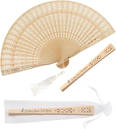 Éventails en bois personnalisés de 100 pièces pour sublimer vos mariages en plein air