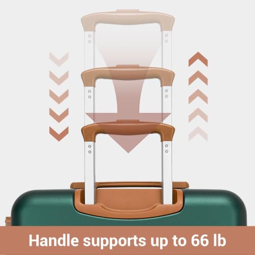 Kono Carry-On Suitcase 20in Expandable ABS+PC Airline Approved Green by Kono - Used condition - Image 7