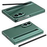 Case per Galaxy Z Fold 8, Protezione cerniera Fold 8 cover, custodia Samsung Galaxy Z Fold8 con pellicola protettiva per lo schermo + Penna stilo + portapenne-Verde