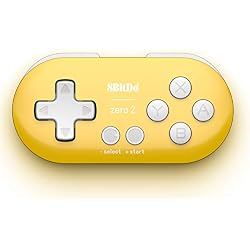 Nargos 8Bitdo Zero 2 Bluetooth Key Chain Sized Mini Controller for Nintendo Switch, Windows, Android and macOS (Yellow Edition)