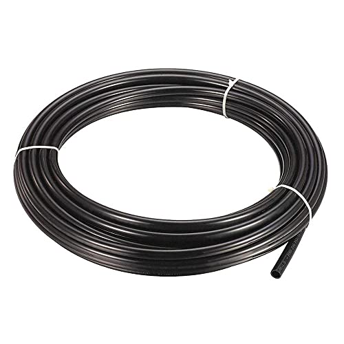 IPW Industries Inc - 1/4" Polypropylene Water Line Tubing - Plastic Tubing for Refrigerator & Ice Maker Water Line and Drinking Water - 25 ft (Black)