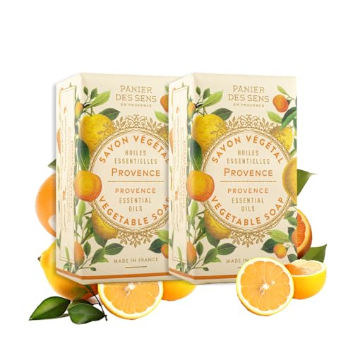 Panier des Sens - Seifenstück - Hand & Körperseife mit Provence - Mit Olivenöl - Körperpflege für Damen und Herren - Marseille Seife - 97% Natürliche - 2x150g