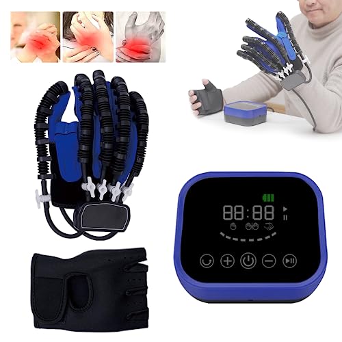 YEUNTANH Arthritis Stroke Hemiplegia Patient Finger and Hand Function Rehabilitation Training,Robots Rehab Gloves Recovery Exercise Medical Equipment (Right Hand-XL)