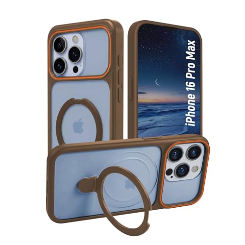 Image of AIBEX Back Cover Case for Apple iPhone 13 MagSafe Compatible | Slim Case with Wireless Charging Support Anti-Scratch, Shockproof, Anti-Fingerprint & Lightweight Military-Grade Protective Cover - Brown