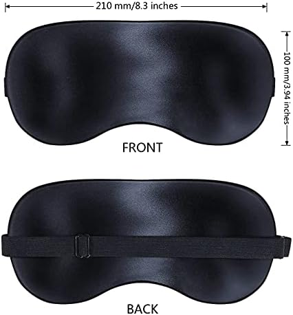 Silk Eye Mask, 2 Pack Natural Silk Sleep Mask with Adjustable Strap and Ear Plugs, Eye Sleep Shade Cover, Blocks Light Sleeping Eye Mask for Women Men