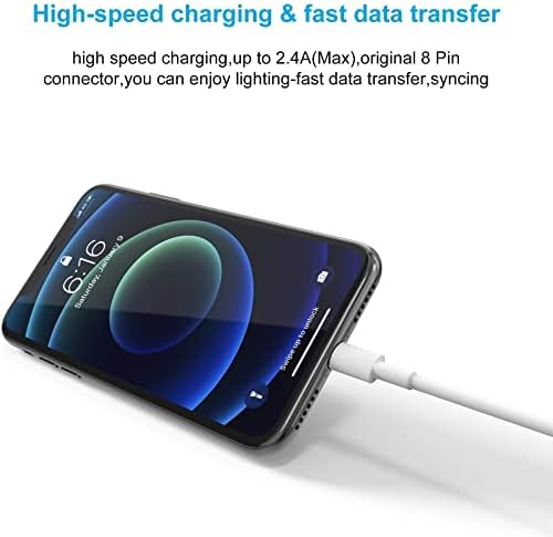 SANYEYE iPhone Charger Cable,5Pack/10FT MFi CertifiedFast Charging & Sync iPhone Charger Wire Compatible with iPhone 14/13/12/11/XS/XR/X/8/7/6/6 plus/5/5S, Pad Pro/Air/mini and More