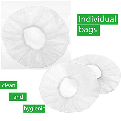 BBTO 200 Pieces Disposable Headphone Ear Cover Non-Woven Sanitary Earpad Covers for Most On Ear Headphones (L, 11 Cm/ 4.3 Inch,White) by BBTO - Image 6