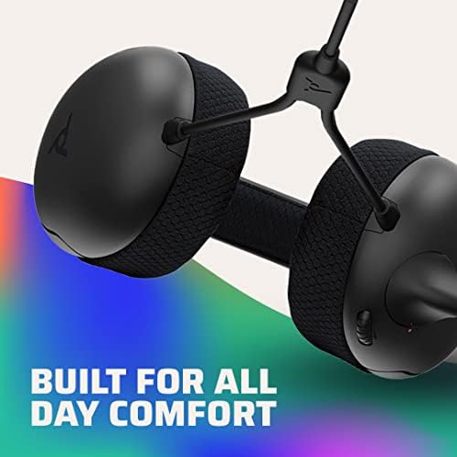 PDP Gaming LVL40 Stereo Headset with Mic for PlayStation, PS4, PS5 - PC, iPad, Mac, Laptop Compatible - Noise Cancelling Microphone, Lightweight, Soft Comfort On Ear Headphones, 3.5 mm Jack - Black