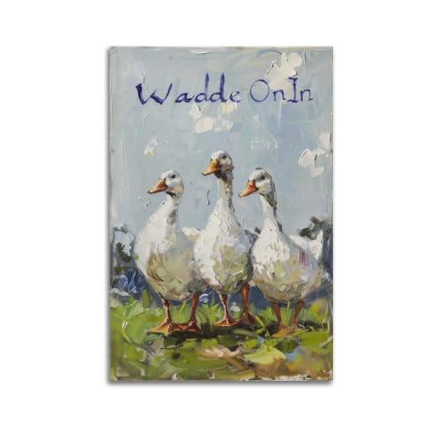 Impression sur toile vintage Three-Ducks-Country_02 pour créer un cocon nostalgique et unique