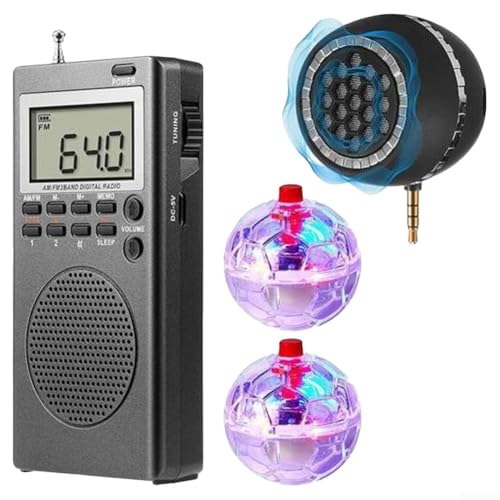 DAZZLEEX Récepteur radio AM FM portable, mini radio de poche compacte avec haut-parleur intégré, stockage de 58 stations, son clair de qualité pour baladeur, voyage en plein air