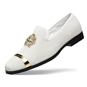 Men’s Loafers Buckle Gold Copper Fashion Party Wedding Shoes