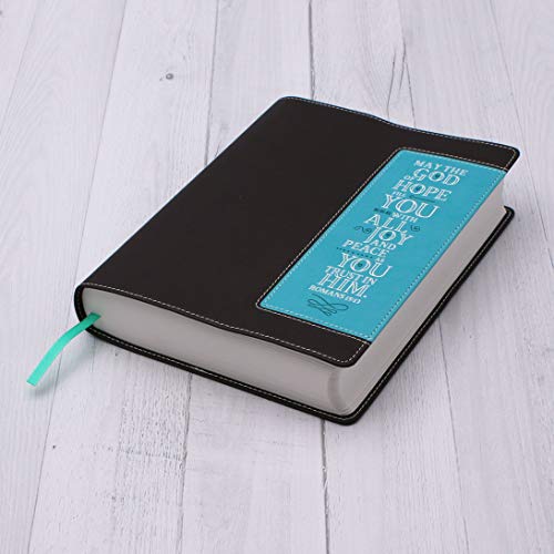 NIV, Beautiful Word Bible, Leathersoft, Brown/Blue: 500 Full-Color Illustrated Verses