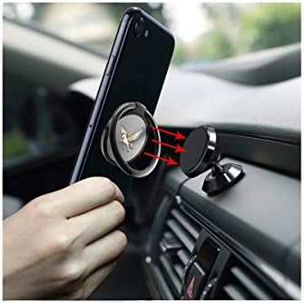 Cell Phone Ring Holder Finger Ring Kickstand 360° Rotation Unicorn Metal Ring phone Grip for Magnetic Car Mount Phone Holder and Smartphone Tablets (Rose gold)