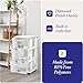 HOMZ 2-Pack Drawer Tower, 3-Tier Clear Plastic Storage Organizer Cart, White Frame